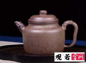 宜兴黄泥莲花观若柴烧紫砂壶,入古而能化新